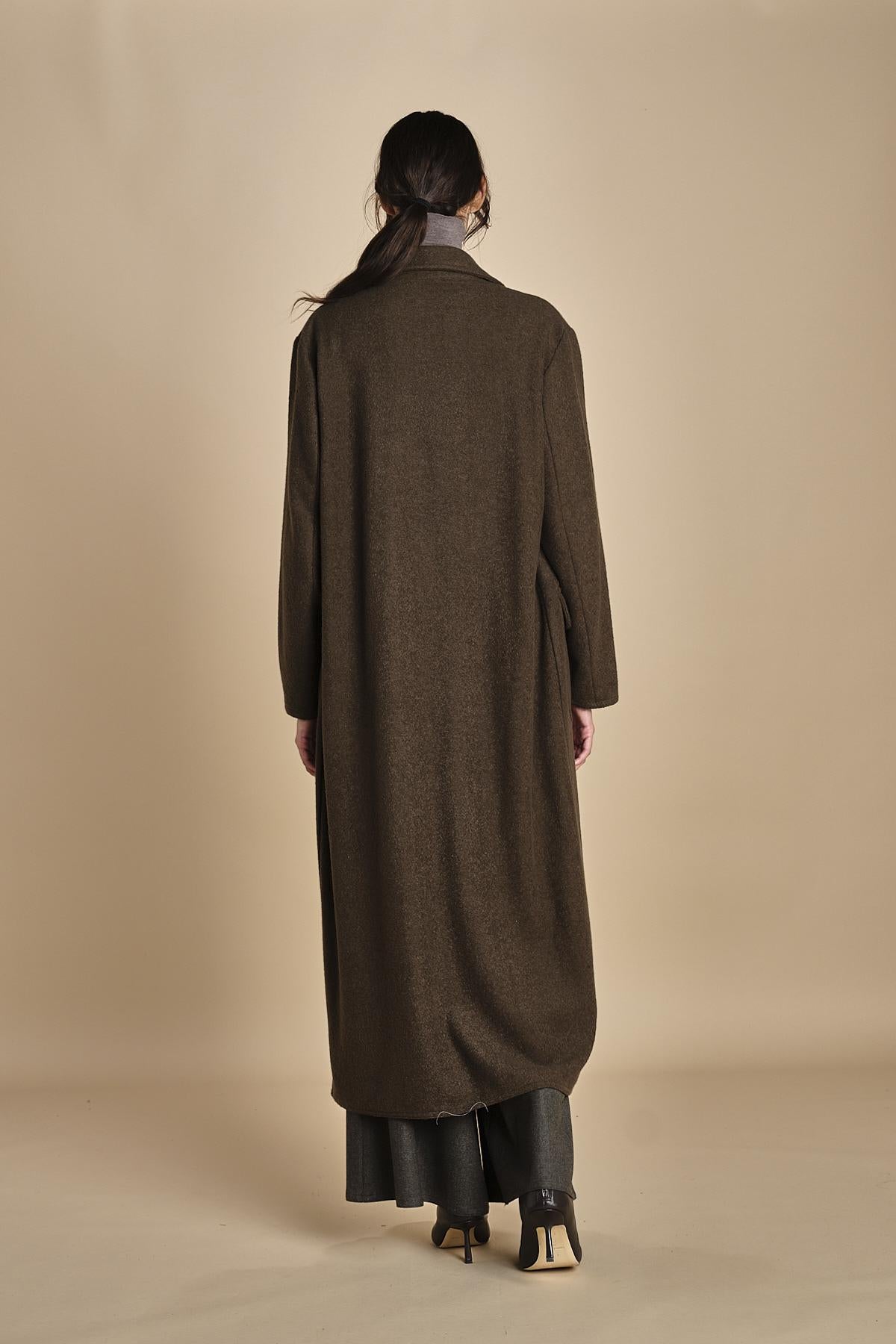 cappotto lungo militare T8655M VERDE dusan 