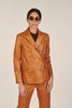 Double-breasted nappa jacket