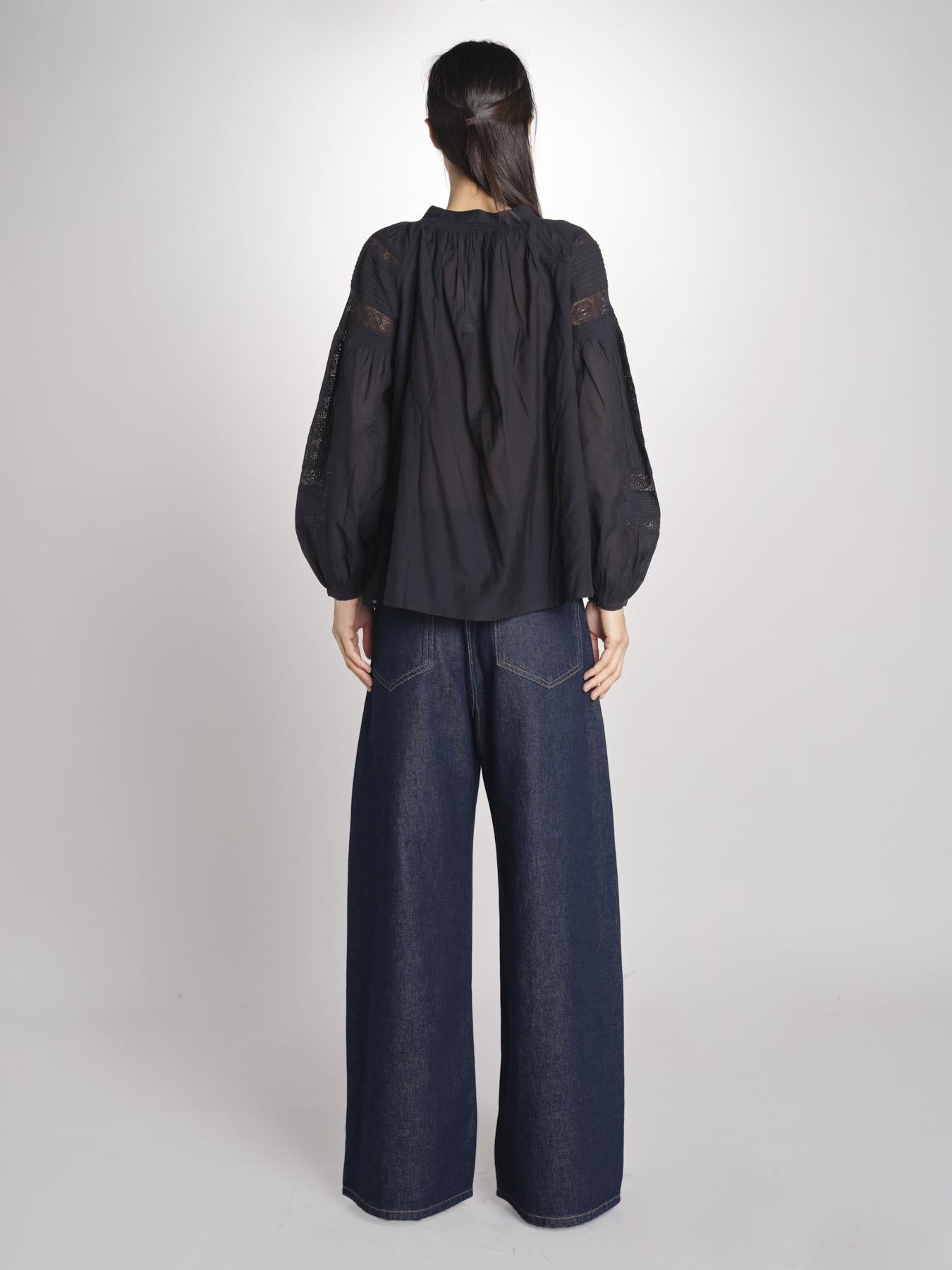 Camicia con nervature NIPOA 2HVA27-V09117 NOIR vanessa bruno 