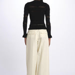 Maglia DEVON m/l inserto pizzo 020 BLACK sea ny 