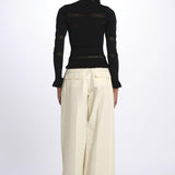 Maglia DEVON m/l inserto pizzo 020 BLACK sea ny 