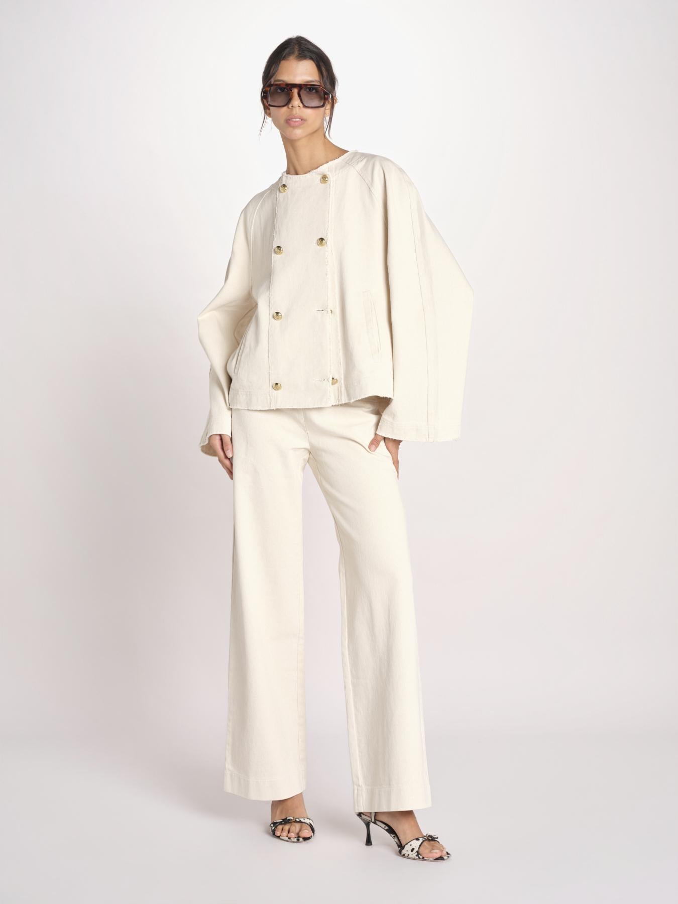 giacca in canvas con bottoni oro SALLY COMFORTBULL NATURAL true avenue 