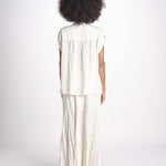 camicia con bottoni CLARENCELK NACRE laraethnics 