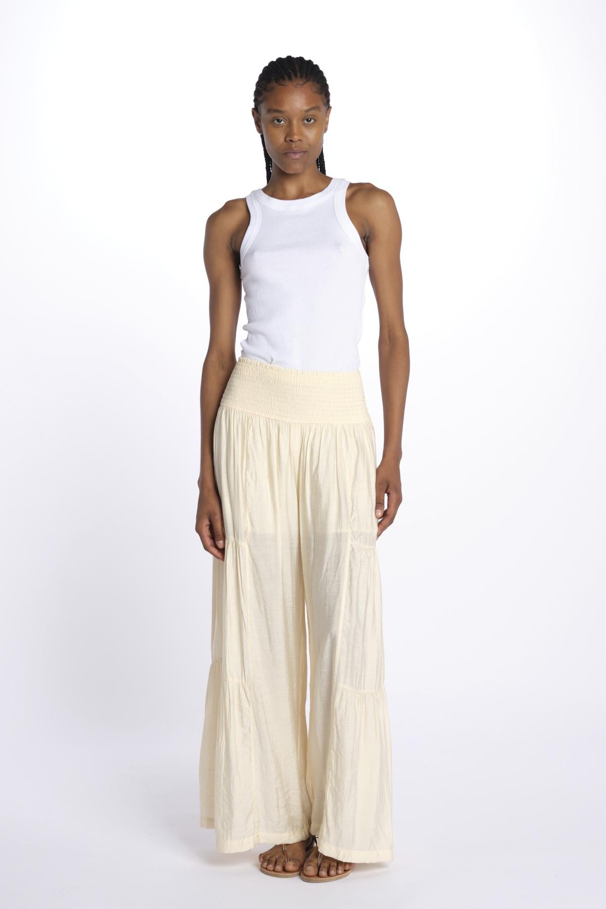 EMILE pantaloni con balze EMILE SAND laraethnics 