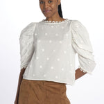 Camicia OFF-WHITE ricamo fiorellini 338614 OFFWHITE farm rio 