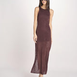 ETTA abito lungo s/m maglia ETTA 5EVC18 MORO vanessa bruno 