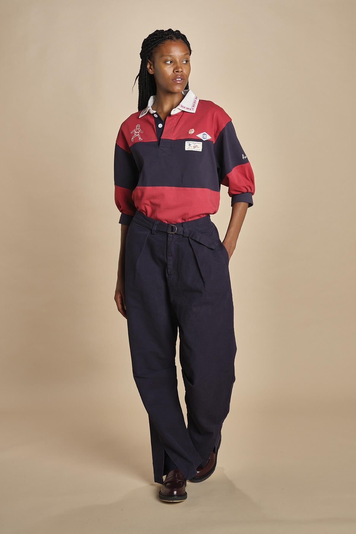 pantalone con cintura CAROLYN  040 NAVY sea ny 