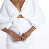 DRESS HELLI mini abito con manica a sbuffo DRESS HELLI BIANCO inasami 