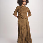 MAGRITA camicia con rouches manica corta MAGRITA SH075MAGRIT.KHA KHAKI laurence bras 