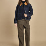 giubbino in denim. J423B912 MIDNIGHT RINSE MIDRI the GREAT 