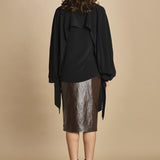 camicia in seta con maniche aperte 31102-304 NERO 29 federica tosi 