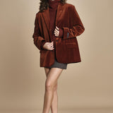 blazer velluto liscio GARCIA TERRACOTTA herskind 