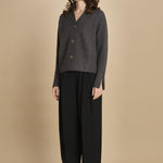 cardigan tre bottoni MIL4A24 25024 GRIGIO SCURO milaura 