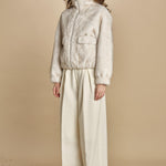bomber in ecofur. ALBA ECRU giovanni paris 