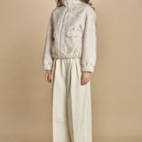 bomber in ecofur. ALBA ECRU giovanni paris 