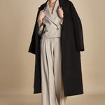 GRACE pantalone con pinces F25-040 092 DRIFWOOD oscar 