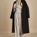 GRACE pantalone con pinces F25-040 092 DRIFWOOD oscar 