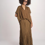 WHEELESS camicia over con nastro WHEELESS SH075UWHEELE-KHA KHAKI laurence bras 