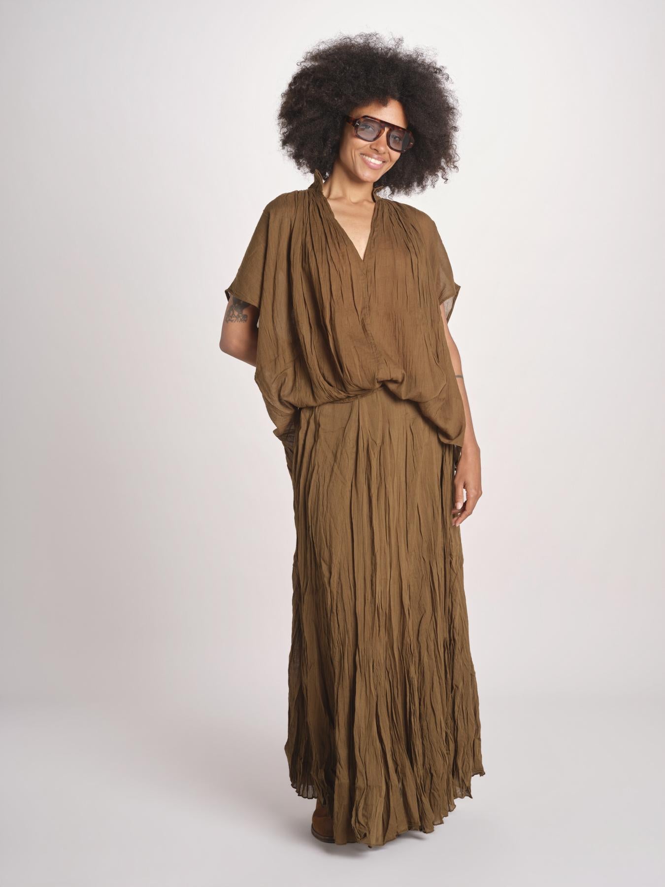 WHEELESS camicia over con nastro WHEELESS SH075UWHEELE-KHA KHAKI laurence bras 