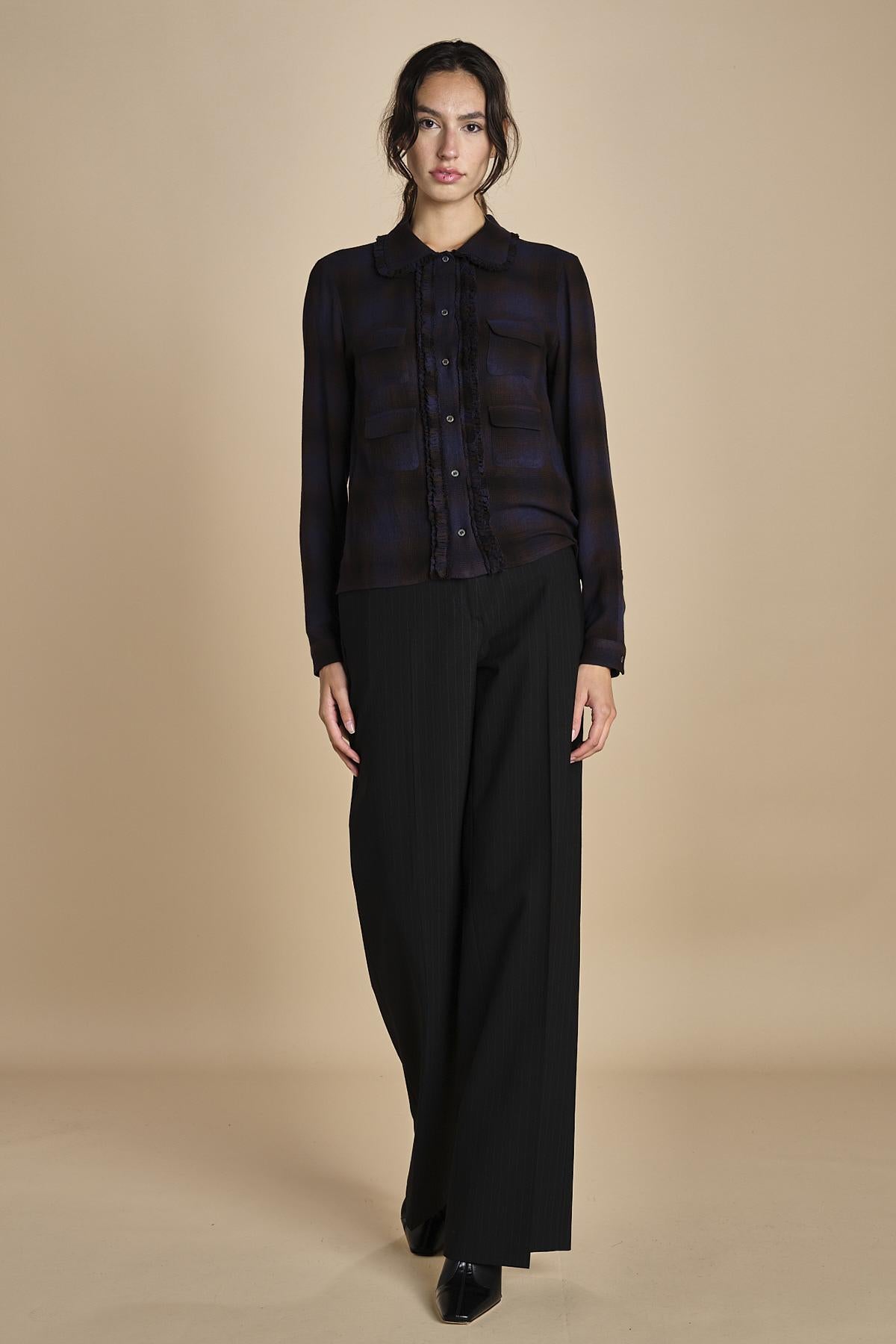 camicia a quadri con taschine G0513081 Q291 n21 