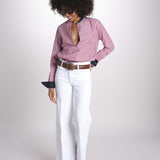 camicia a righe con collo guru MICA5630 BB milaura 