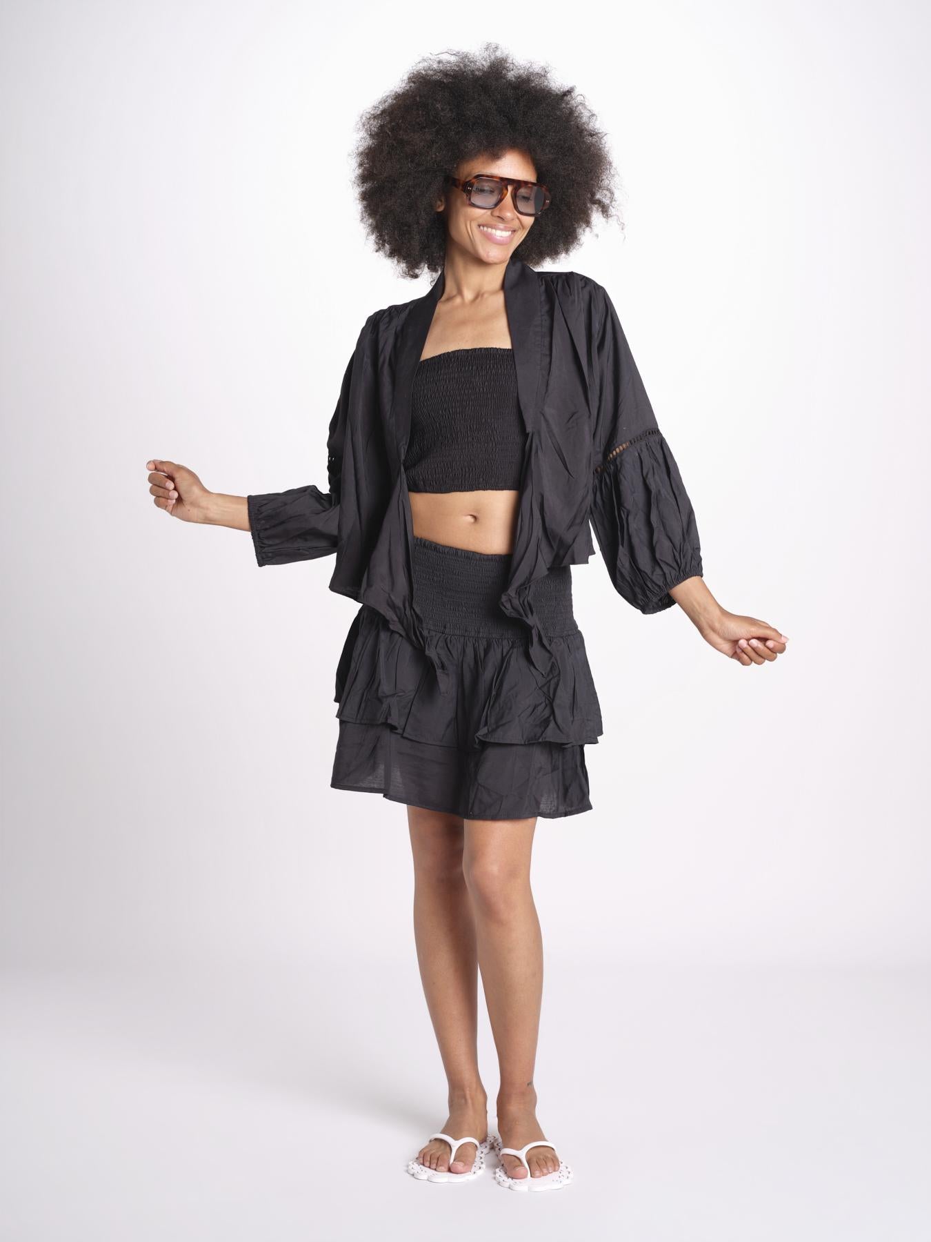 top fascia elastico MANDIBLATU NOIR laraethnics 