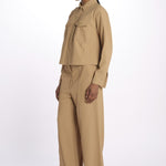 Camicia COLVIN bottoni oro CP3241142 KHAKI veronica beard 