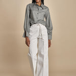 camicia galles grey check BALLOON SLEEVE SHIRT  A17T14 NS96 GREY CHECK martin grant 