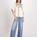 camicia con plastron ad uncetto MATI TEE MATI1TEE CREAM antik batik 