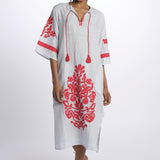 benaras soleil BE24876PALE BLUE RED
