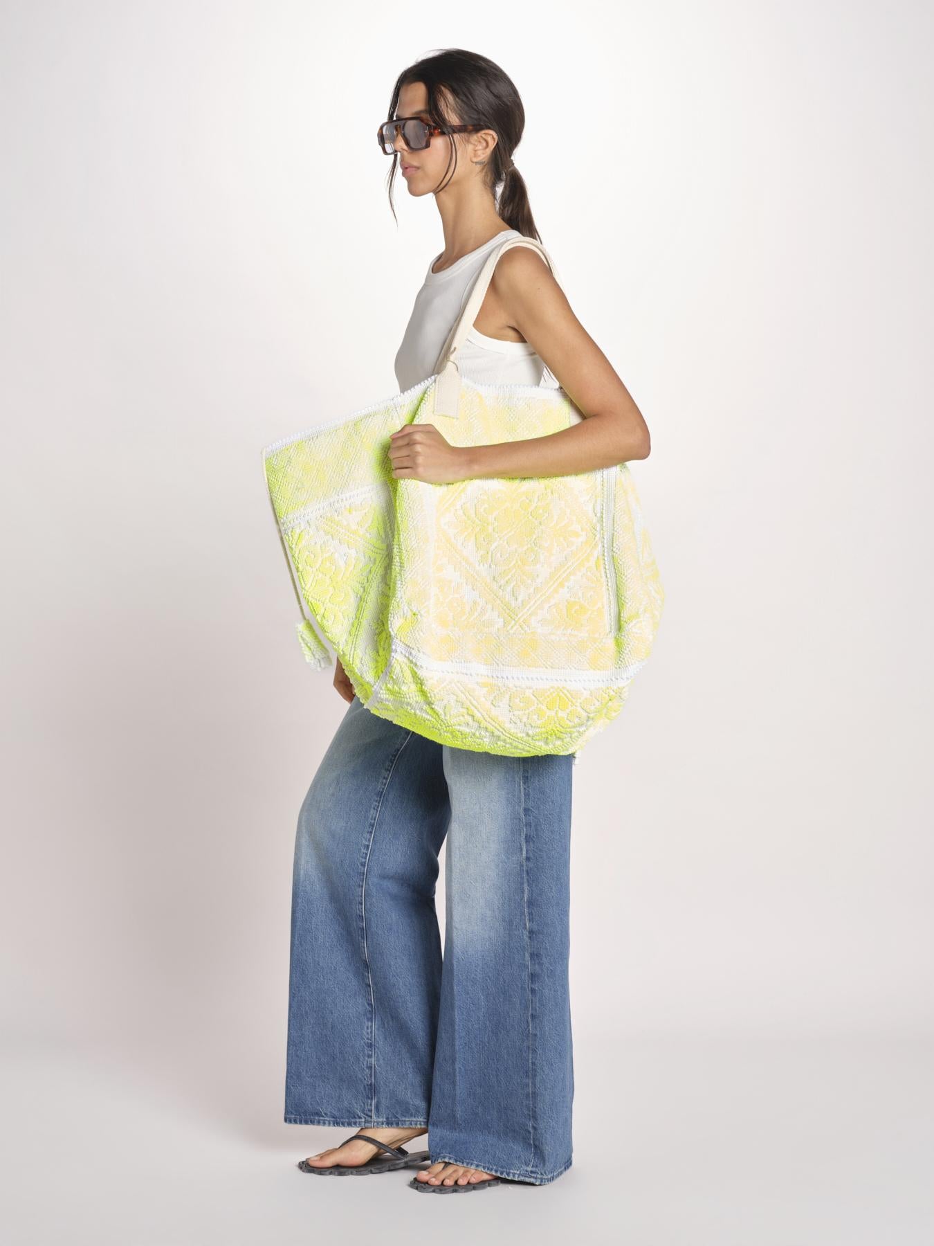 borsa grande SHQ-26E18 Y YELLOW FLUO le daf 