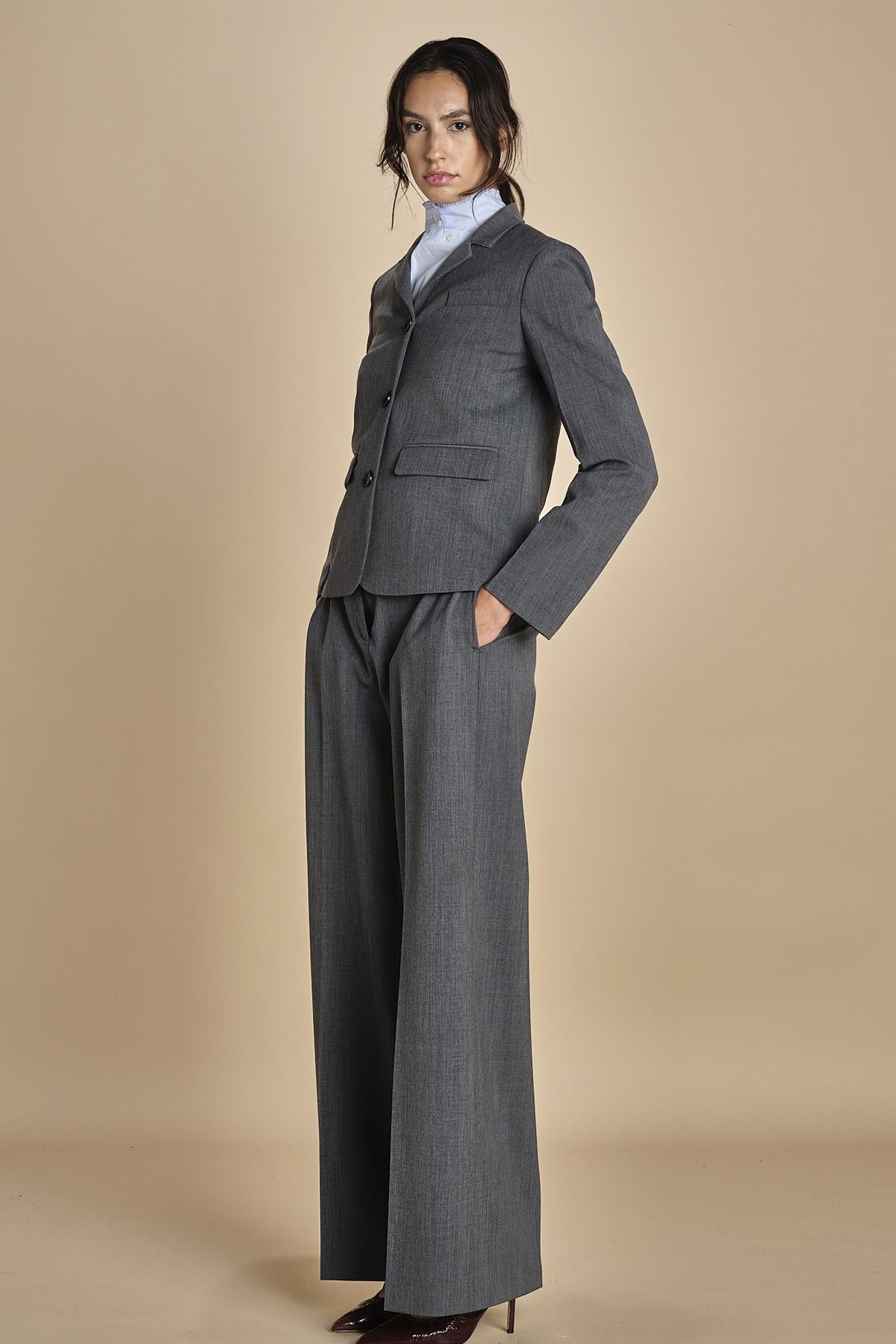L012 blazer gessato con tre bottoni L0113047 8737 n21 