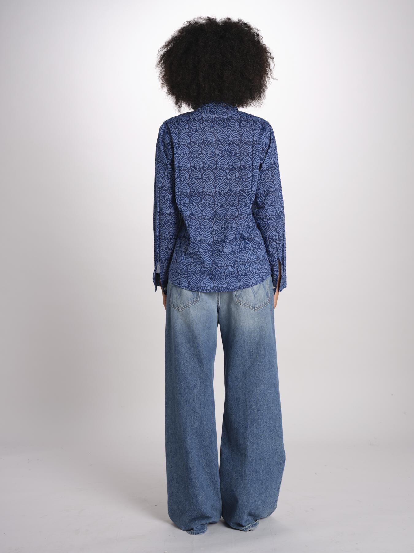 camicia KIPRO-502Y BLEU terre rouge 