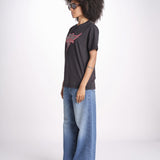 t-shirt con cuore e ali JWTS02856 BLACK 011 zadig & voltaire 