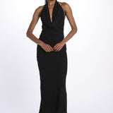 Top TALIA scollo con drappeggi T147 018 BLACK just bee queen 