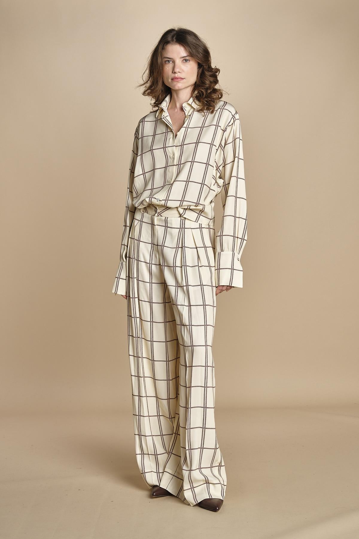 pantaloni a quadri TRAVEL CHECK BORD crida 