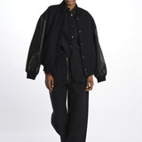 Camicia collo guru con apertura davanti BEAM1600 DARKEST NAVY studio nicholson 