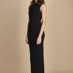 maxidress con scollo a barca e schiena nuda IMOGEN BLACK solace 