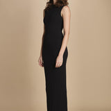 maxidress con scollo a barca e schiena nuda IMOGEN BLACK solace 