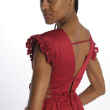 Abito RED BUTTERFLY ricamo farfalla 337217 RED farm rio 