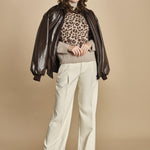 maglia collo alto maculata 32016-355 BEIGE.MORO 25 federica tosi 