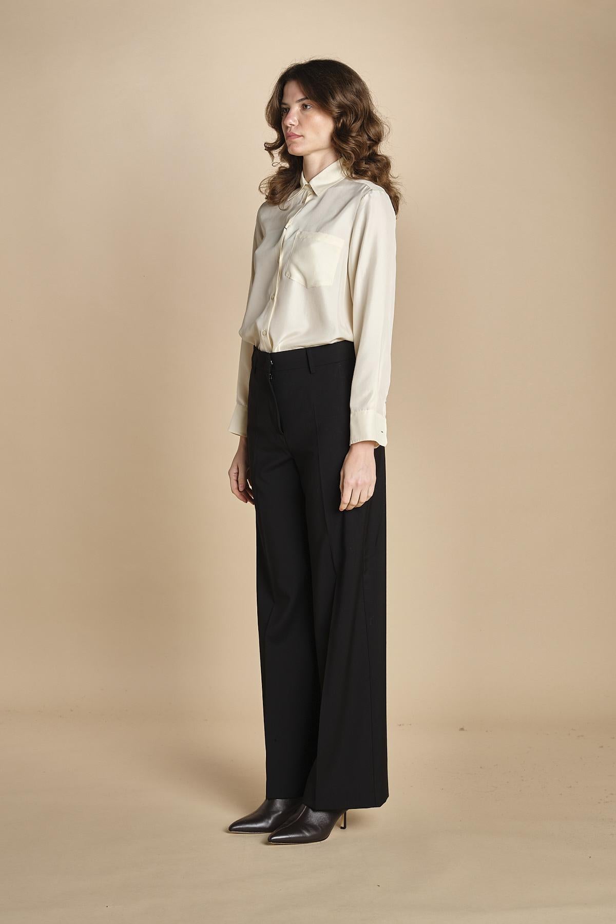 pantalone palazzo fresco lana VISIVO 2525136031600 GRIGIO weekend maxmara 
