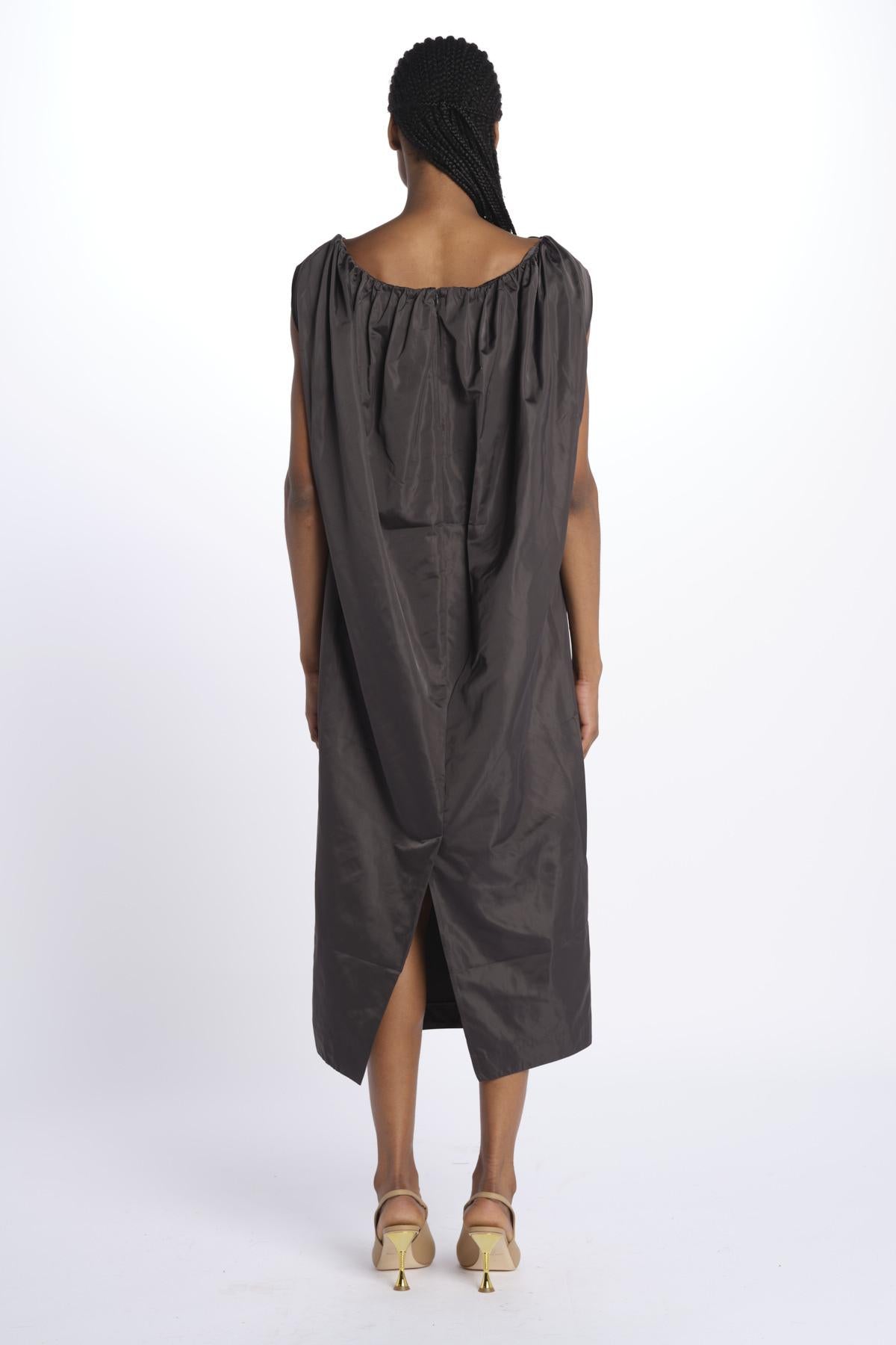 Abito VERONIKA raso midi 5594155 STEEL herskind 