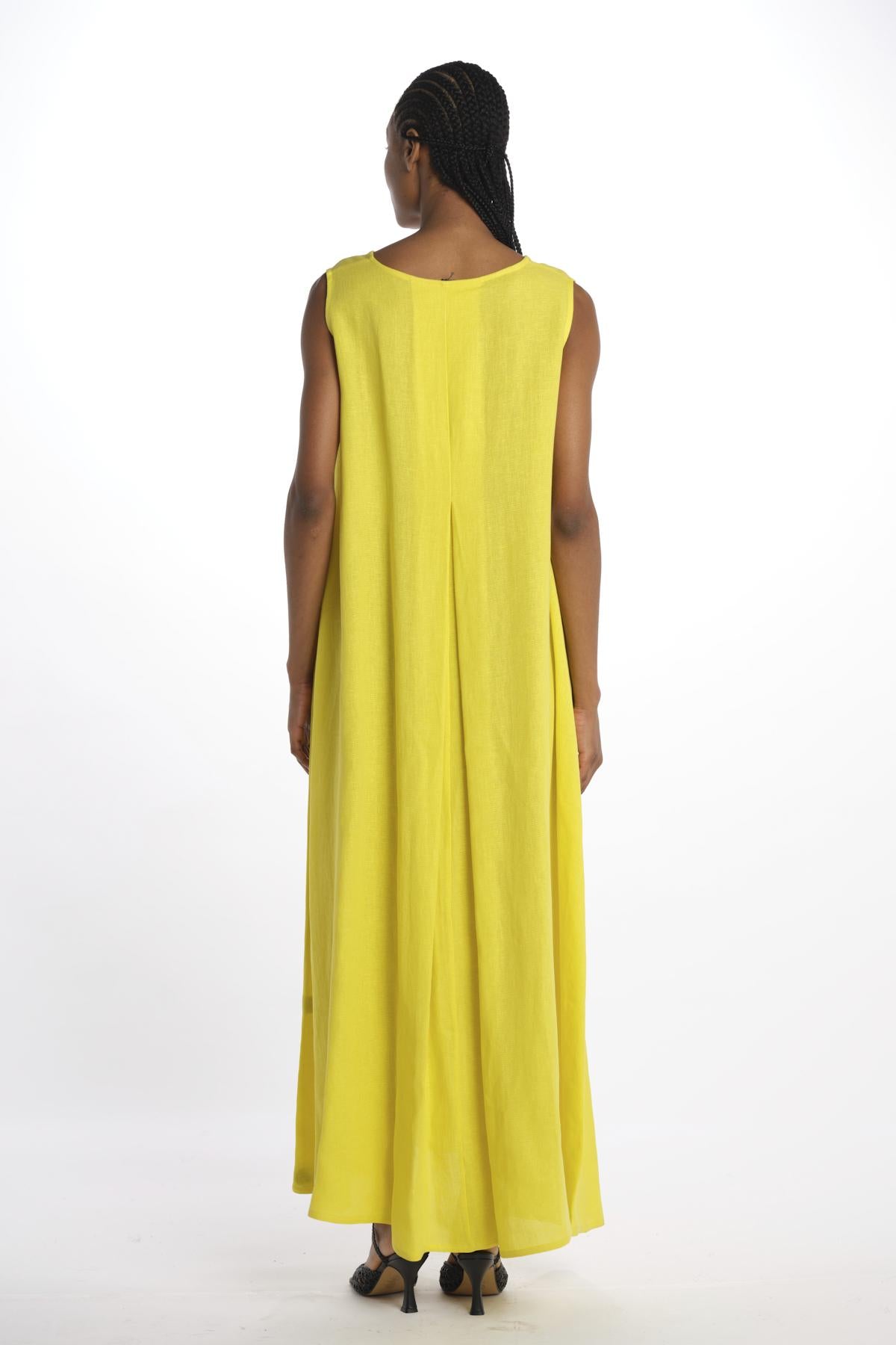 Abito lungo limone 1622 SAFFRON dusan 