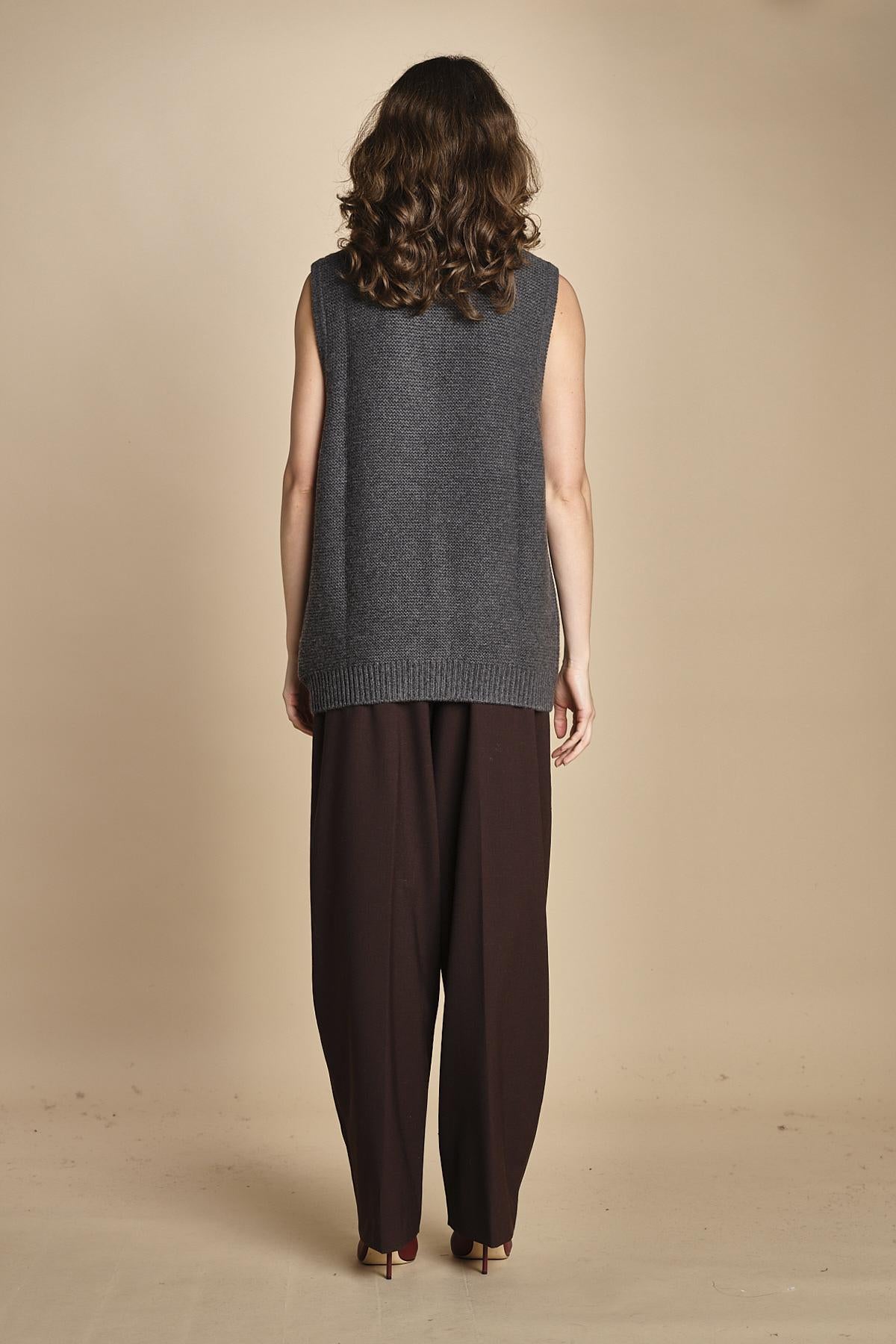 gilet over links MIL55 25024 GRIGIO SCURO milaura 