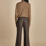 pantalone cropped a quadretti con risvolto MELODIA 65220925 26 quelledue 