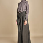 pantalone in flanella con cuciture T1406L VERDE dusan 