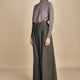pantalone in flanella con cuciture T1406L VERDE dusan 