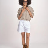 Camicia maschile in lino M012 1003 FANGO milaura 
