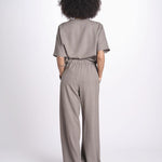 pantalone con tessuto diagonale U3011 TORTORA dusan 